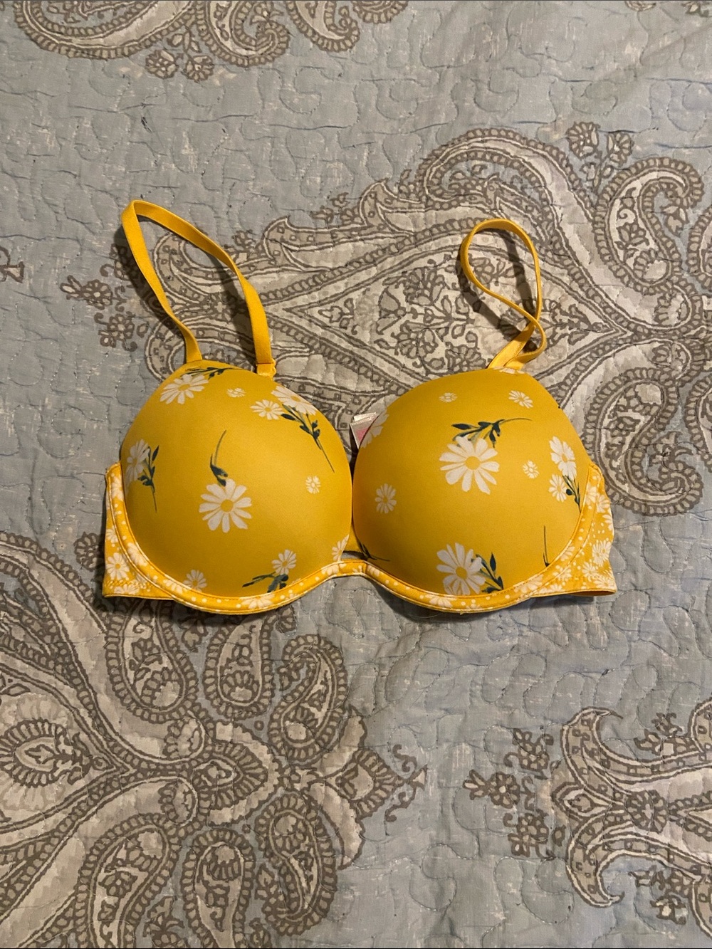 Daisy Print Super Push Up Bra